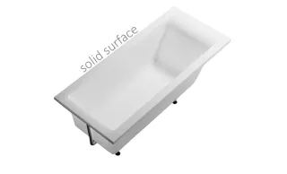 Ванна из искусственного камня Astra-Form Нейт 01010051+08010054 170x80 см с щелевым переливом донный клапан белый матовый